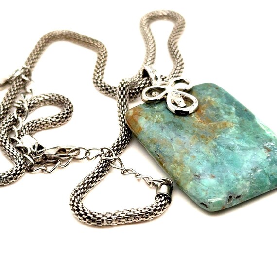 Rectangular Turquoise Necklace - image 3