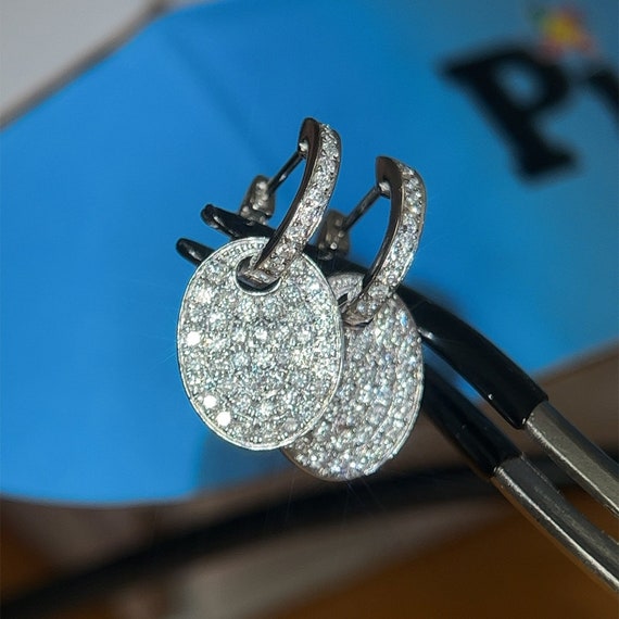 Stunning 18k Diamonds Drop Earrings - image 3