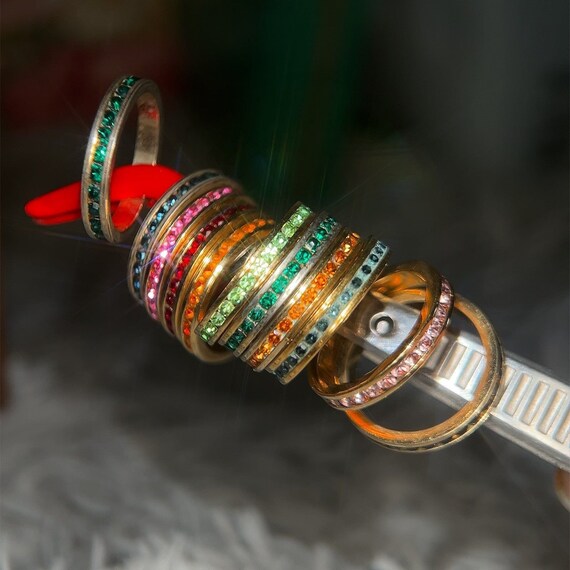 Stackable Eternity Stone Rings - image 3