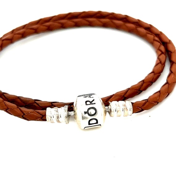 Pandora Brown Double Cord Leather Bracelet - image 3