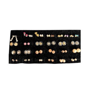 Fashion Earring Lot Rhinestone Faux Pearl Studs Gold Silver Tone As Is
