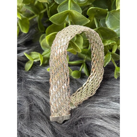 Silver 925 Flat Wide Bracelet - image 6