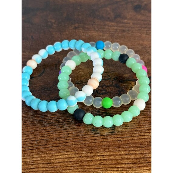 3 Silicon Beaded Bracelets - image 2
