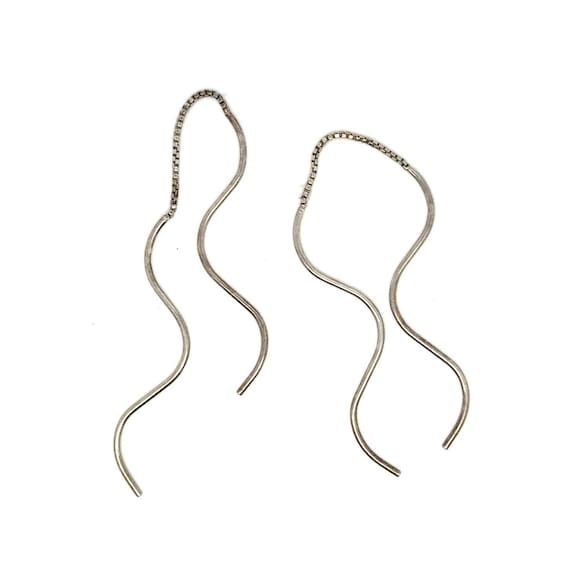 925 Silver Threader Earrings - image 1