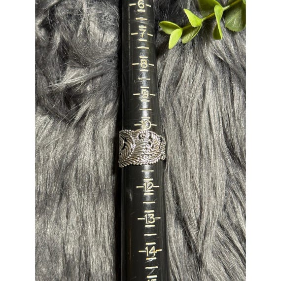 Silver 925 Scroll Leaf Design Ring - image 7