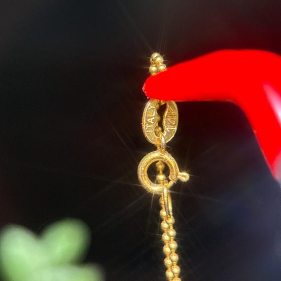 18k Gold Star Pendant 14k Gold Ball Chain Necklac… - image 13