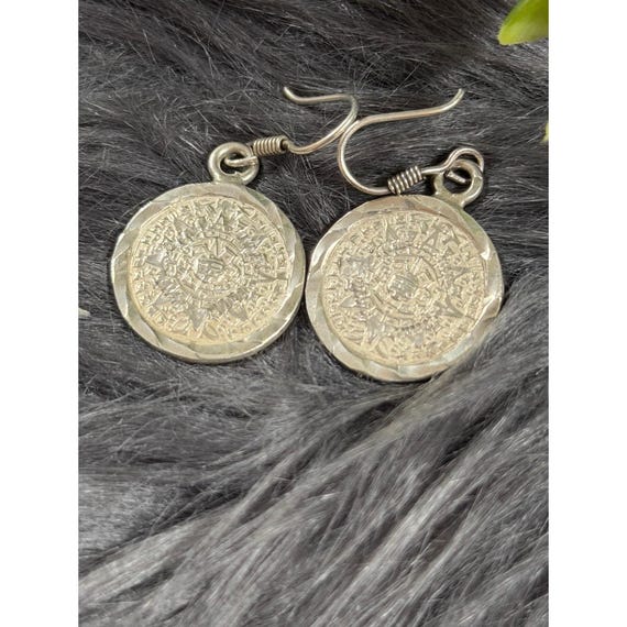 Silver 925 Circle Dangle Earrings - image 3