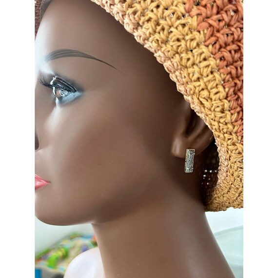 Kendra Rectangular Druzy Earrings - Silvertone - image 6