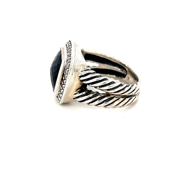 D.Y. 925 Onyx/Diamonds Albion Ring (11mm) - image 4