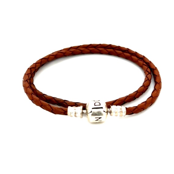 Pandora Brown Double Cord Leather Bracelet - image 1