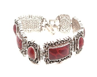 Brighton Red Leather Bracelet