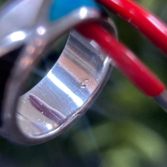 Silver Multicolor Band Ring - image 7