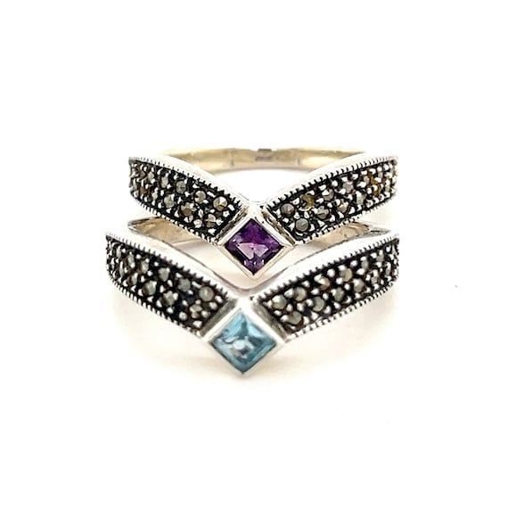 Sterling Silver Topaz/Amethyst Rings