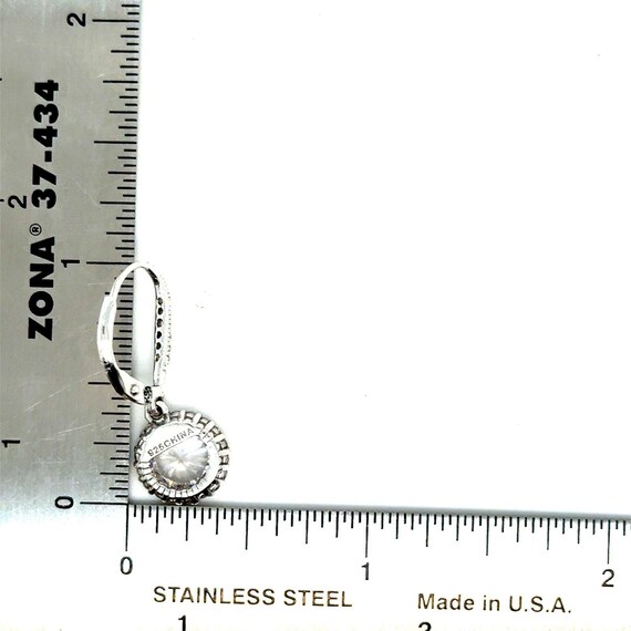 925 Silver Cz Dangle Earrings - image 9