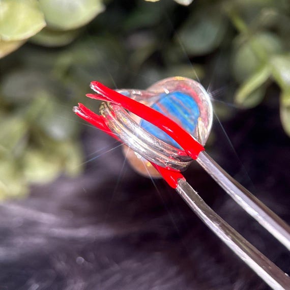 Silver 925 Blue Stone Ring - image 8