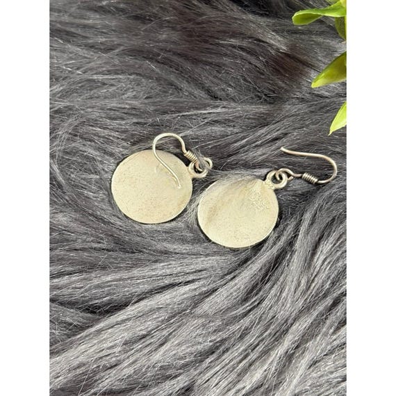 Silver 925 Circle Dangle Earrings - image 4