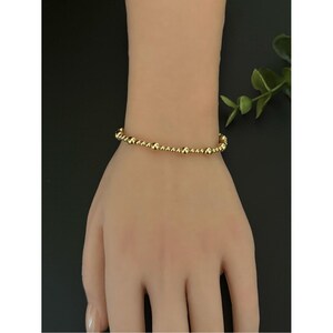 Enewton Classic Gold Beaded Stretch Bracelet for Women immagine 6