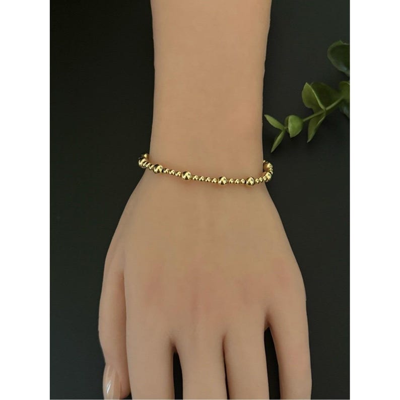 Enewton Classic Gold Beaded Stretch Bracelet for Women immagine 6