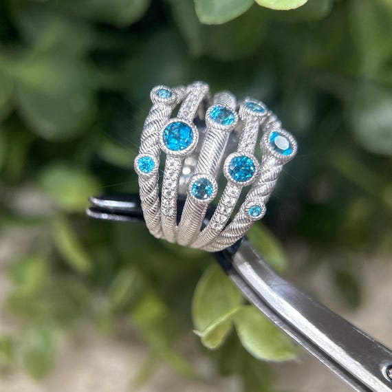 Judith Ripka 925 Topaz Ring - image 3