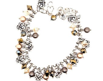 Brighton Brown Multi Charms Bracelet