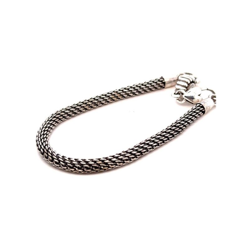 Brighton Silver-Tone Woven Bracelet with Crystal Accent image 3