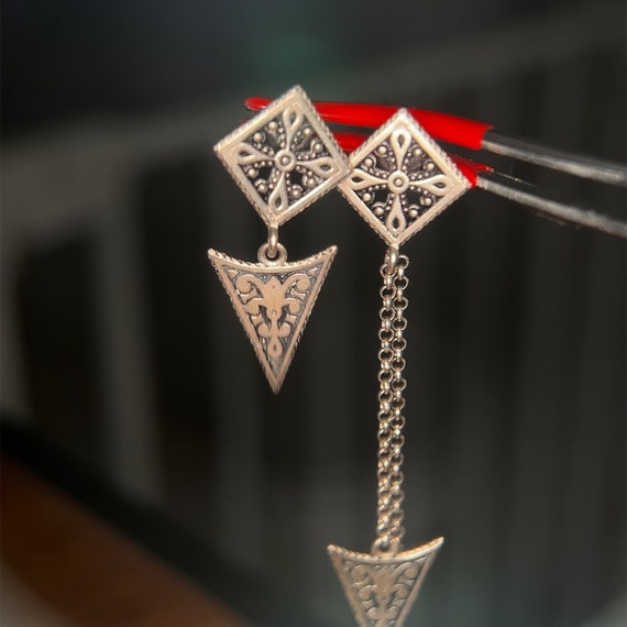 925 Silver Dangle Earrings - image 4