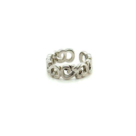 Sterling Silver Swirl Open Band Ring