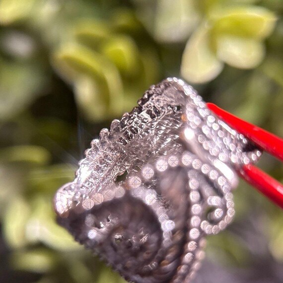 Silver 925 Scroll Leaf Design Ring - image 5