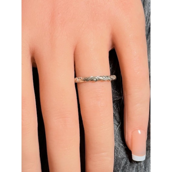 Pandora Scroll Thin Band Ring - image 3