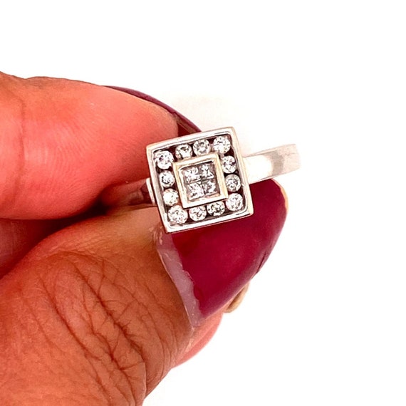 14k WG Square Shaped Ring - image 4