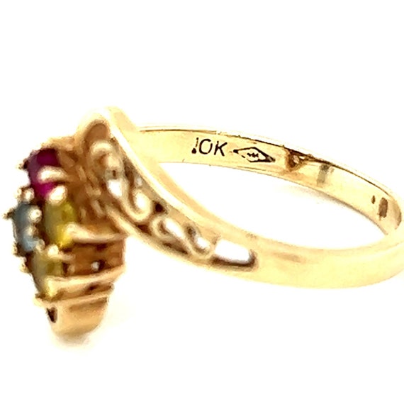 10k Gold 4-Gems Ring - image 6
