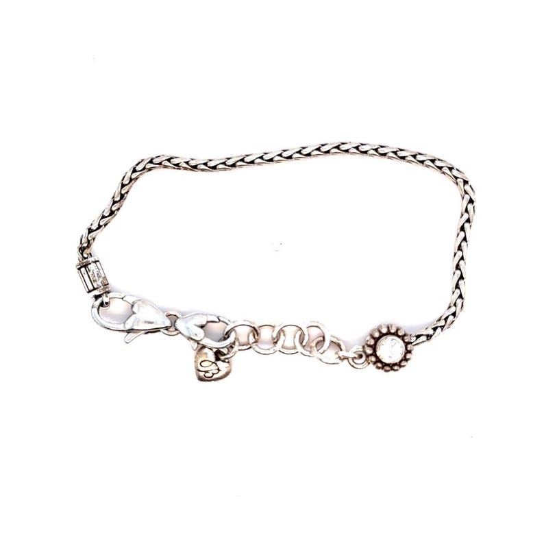 Brighton Silver-Tone Chain Bracelet with Clear Crystal Accent Bild 2