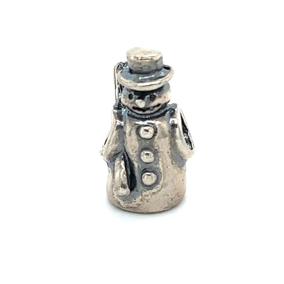 Retired Trollbeads Snowman Bead