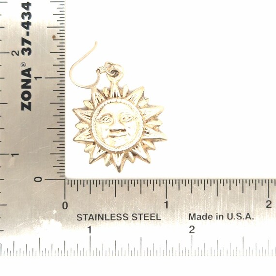 925 Silver Sun Dangle Earrings - image 6