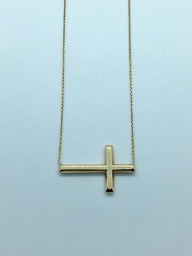 14k cross necklace