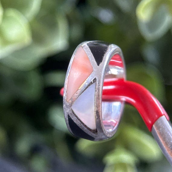 Silver Multicolor Band Ring - image 2