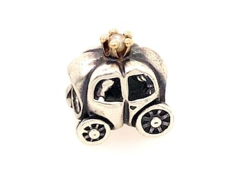 パンドラ　pandora royal carriage charm 14k Royal Carriage 14K Gold & White Pearl Charm - 790598P - Pandora