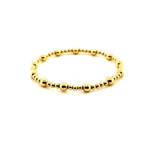 Enewton Classic Gold Beaded Stretch Bracelet for Women immagine 1