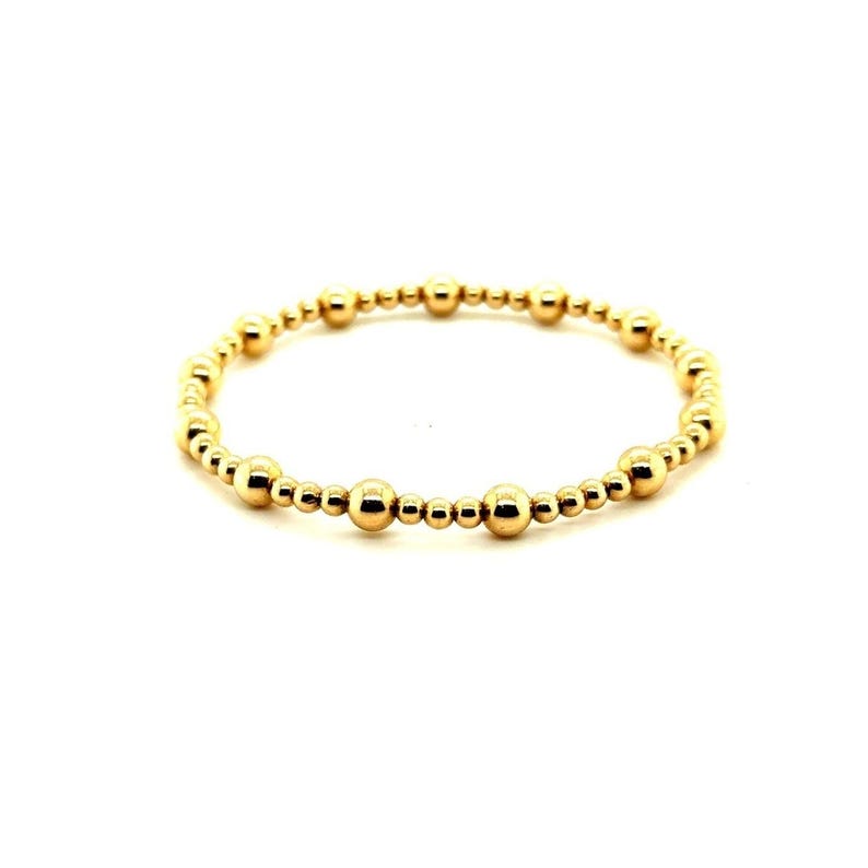 Enewton Classic Gold Beaded Stretch Bracelet for Women immagine 1