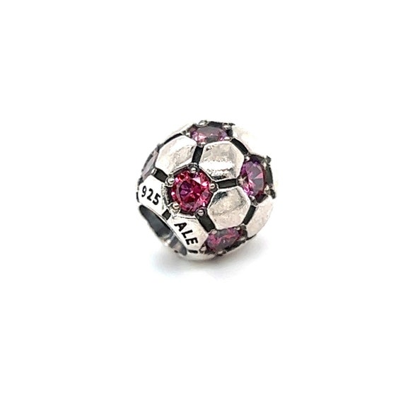 Pandora Hot Pink Cz Soccer Ball Charm - image 3