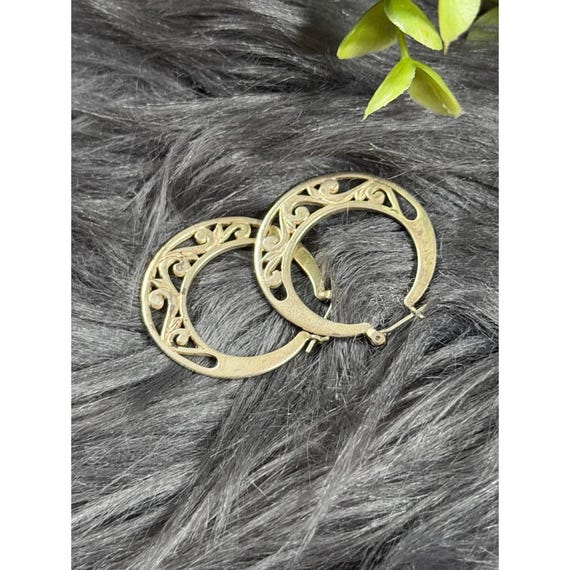 Silver 925 Scroll Hoops Earrings - image 5