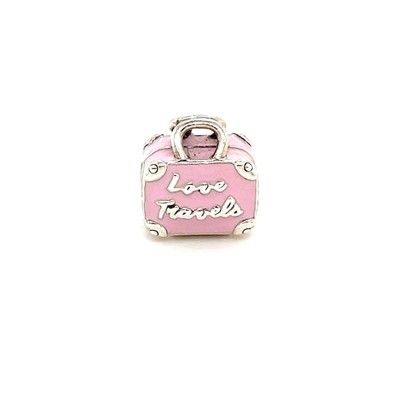 Pandora Pink Enamel Love Travel Suitcase Charm Etsy