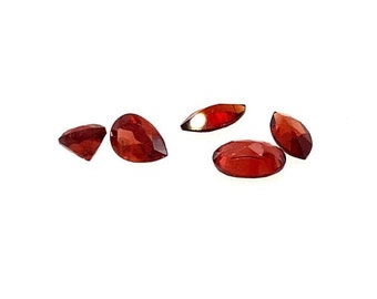 5 Faceted Garnets