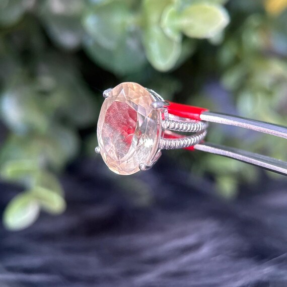 Silver 925 Yellow Stone Cable Ring - image 4