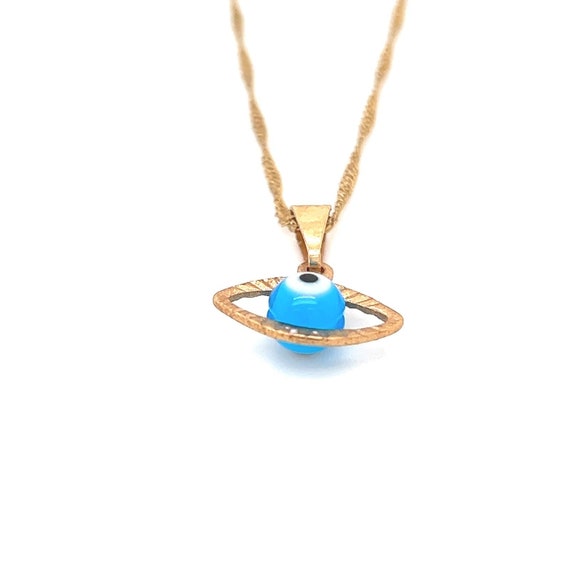 Evil Eye Gold Colored Necklace - image 2