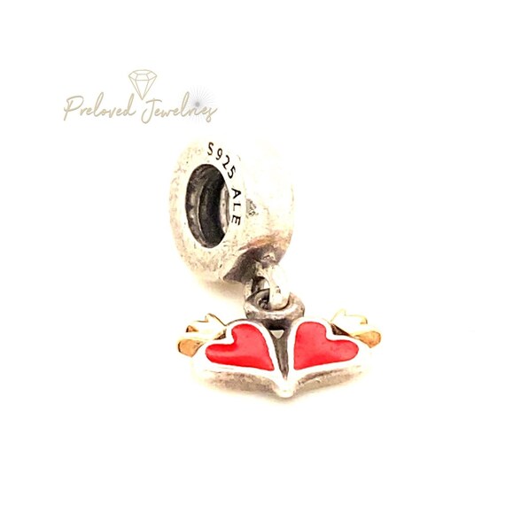 Pandora Two-Tone Hearts & Crown Charm - image 2