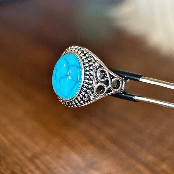 Oval Shaped Turquoise Ring - image 3