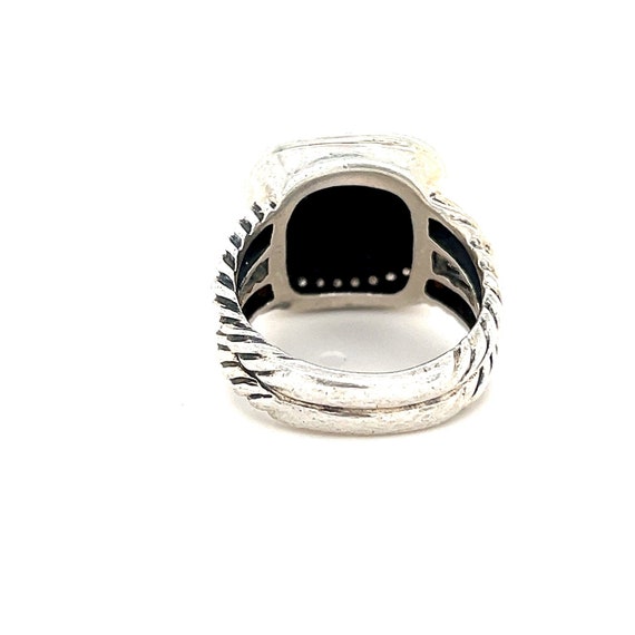 D.Y. 925 Onyx/Diamonds Albion Ring (11mm) - image 2
