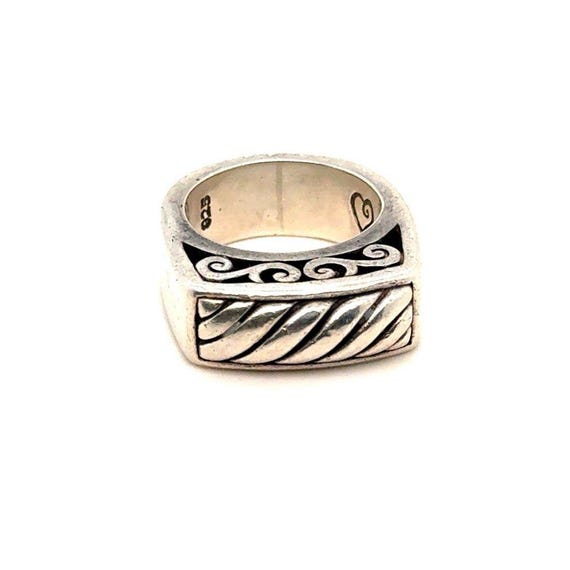 Brighton Silver 925 Ribbed Ring - image 1