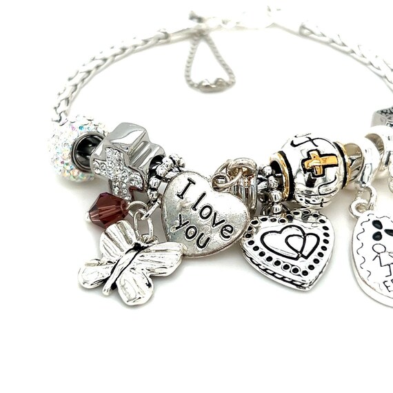 Silver Colored Charm Bracelet - image 3